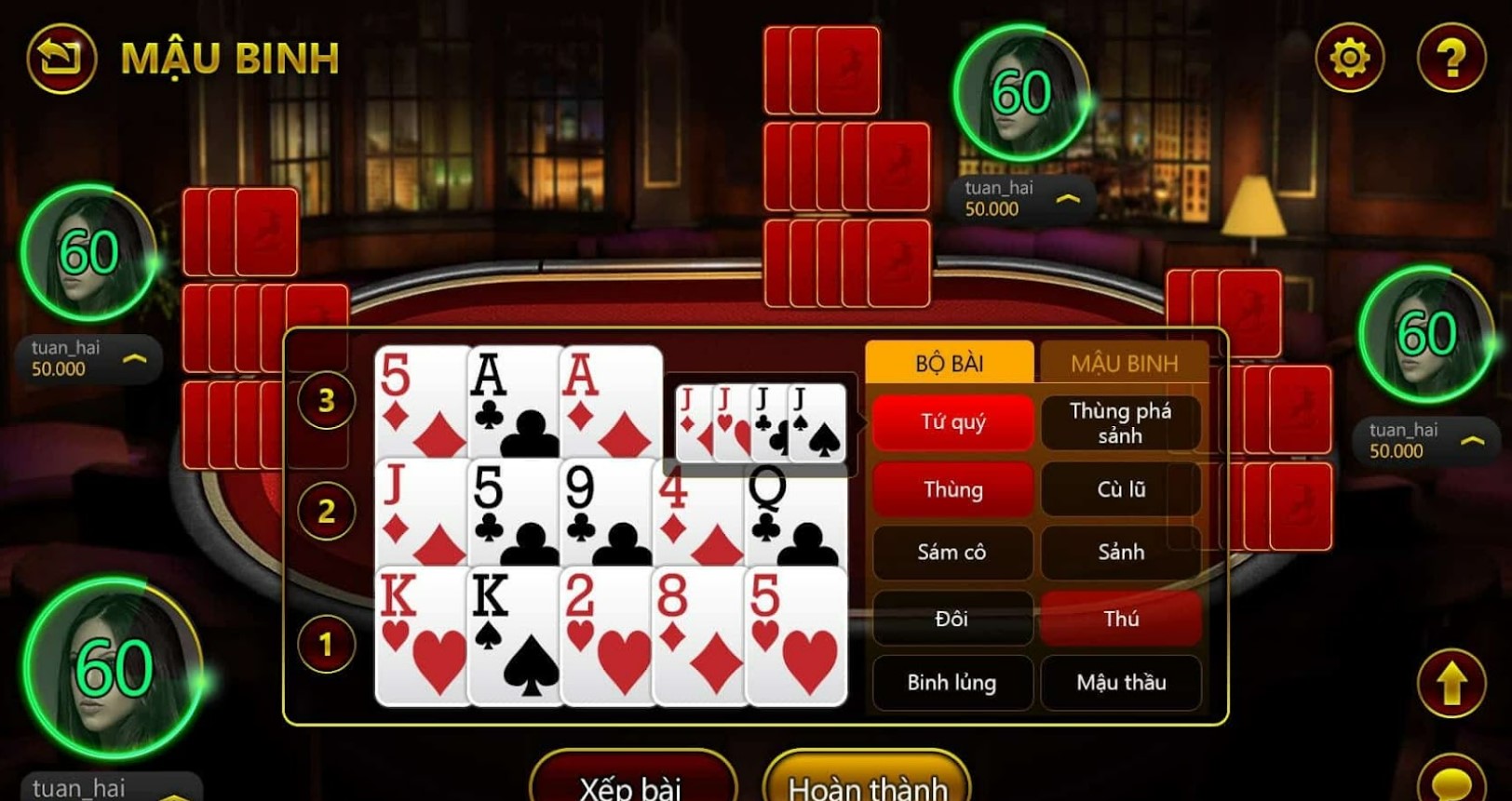 Kinh nghiệm để chơi thắng Game Mậu Binh online vn138